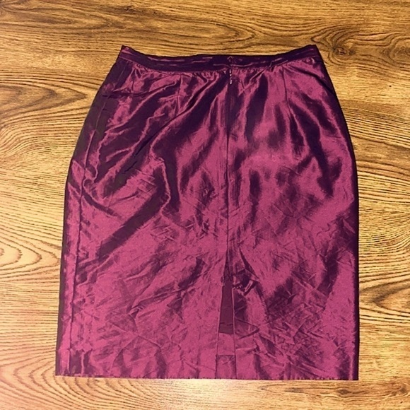 🌷 Michel Desjardins 🌷 2 Pc Set Sateen Ruffle Flare Jacket & Matching Skirt - Picture 8 of 13